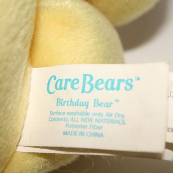 Vintage Care Bears 2003 Yellow Plush Stuffed Birthday Bear Birthday Cupcake 10" - Picture 3 of 3